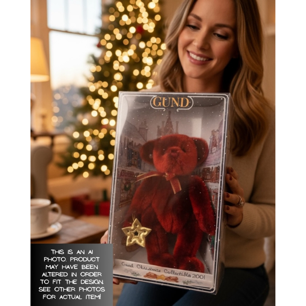 Gund Christmas Collectible 2001 "Yuleberry" Red Bear Vintage Y2K